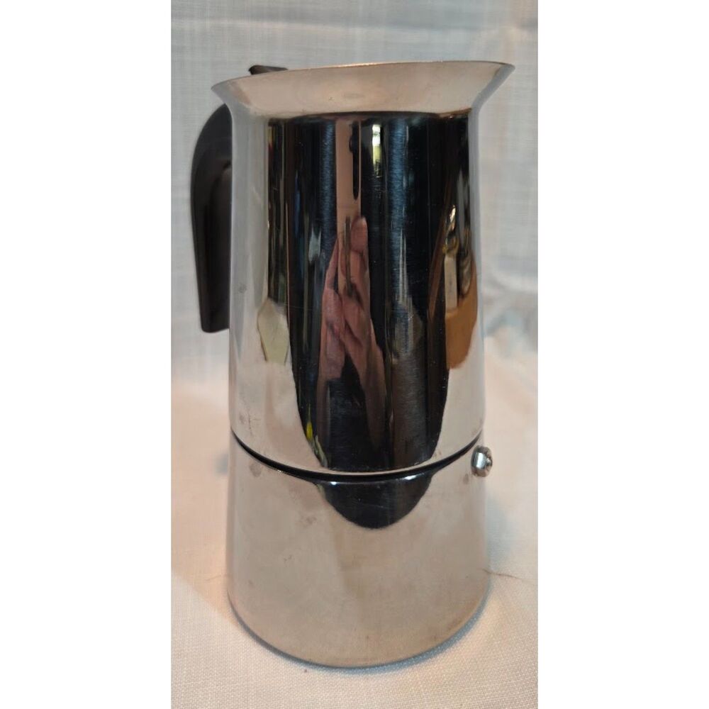 Vintage Italian Stainless Steel Stovetop Espresso Maker Moka Pot 18/10